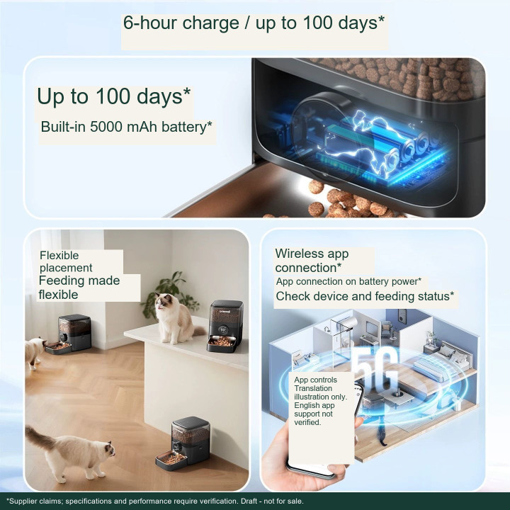 Supplier battery and app-control information translated into English