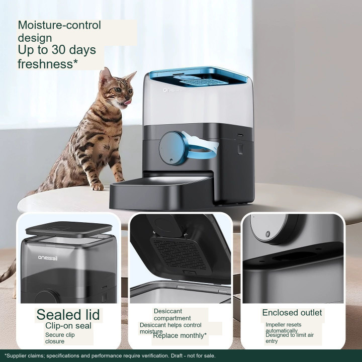 Supplier lid, desiccant and moisture-control design information translated into English