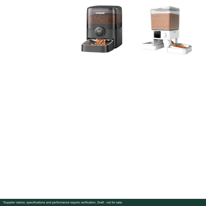 White and black feeder options shown by the supplier